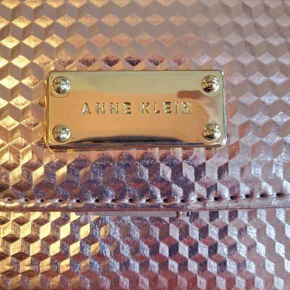 Anne Klein Rose Gold Wristlet Clutch Wallet 7x4.25" - Picture 5 of 5